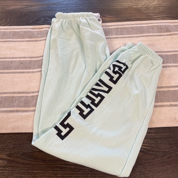 PINK Victoria's Secret Soft Aqua Lounge Pants - Picture 1 of 4
